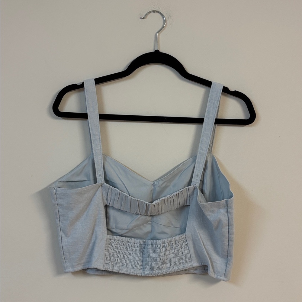 BNWT Hollister Light blue Camisole/ bustier top size L - Picture 3 of 5